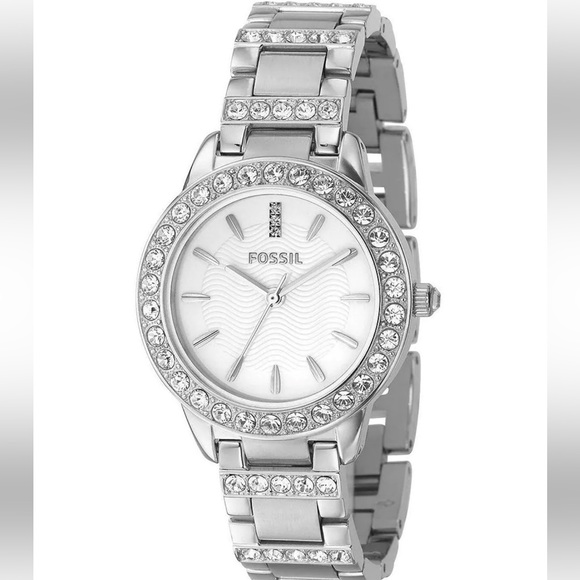 Women’s Jesse Fossil Watch White-Dial Glitz Dress - Picture 1 of 12